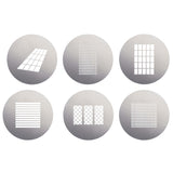 Godox
SA09-004 6-Piece Window-Design Gobo Set SA09-001 6-Piece Gobos Set for Godox SA-P, MLP, BFP and BLP Projection Attachments