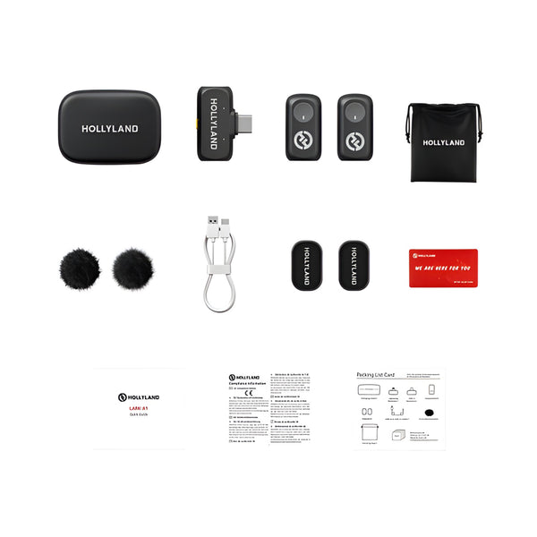 Hollyland LARK A1 Duo USB-C Wireless Microphones (6108 Duo) (SPECIAL ORDER)