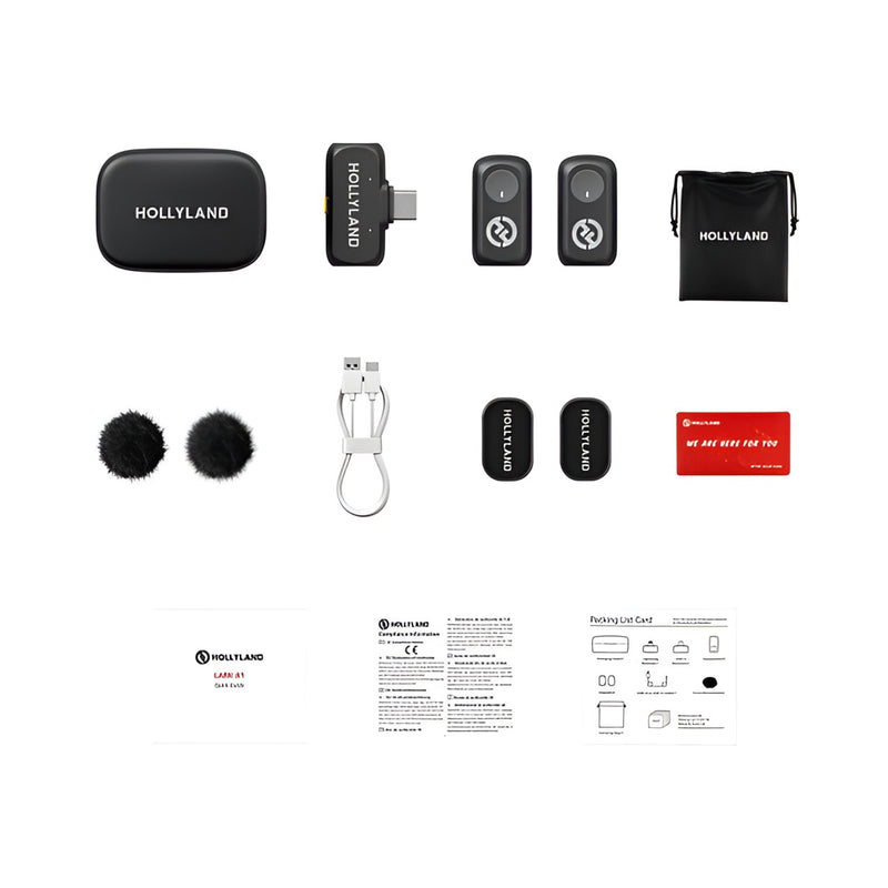 Hollyland LARK A1 Duo USB-C Wireless Microphones (6108 Duo) (SPECIAL ORDER)