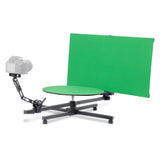 PiXAPRO 360° rotating Stand Panoramic Manual Turntable ti chromakey green table top and background