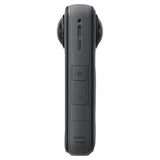 Insta360 X5 Standard Bundle 8K 360 Action Camera Side View with Power Button