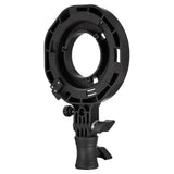 iFootage Bowens Mount Adapter with 5/8" Stand Adapter Angled View with Mount
