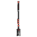 iFootage Cobra 3 Aluminium Monopod with Mini Tripod Base (A180F) Legs Straight Vertical