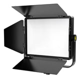 iFootage PL1 80C RGB LED Light Panel with Barndoors Facing Angled Left
