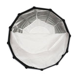 iFootage Quick Release Mini Bowens Dome Softbox 60cm (23.6") Front View with Inner Diffuser and Half Attached Front Diffuser