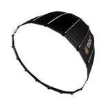 iFootage Quick Release Bowens Dome Softbox 90cm (35.4") Angled Down View with Diffuser Attached
