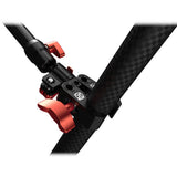 iFootage SA-32 Telescoping Support Rod with Jaw Clamp (Spider Crabs System) Example Image of Clamp attached to Pole