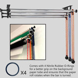 Set of Three 3m (9.8') Metal Crossbar Tube for Manual and Motorised Expansion Drive Background Support Systems (SPECIAL ORDER)