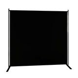 Large Black Single Panel Folding Portable Photography Backdrop with Stands Slight Angle to the Right
