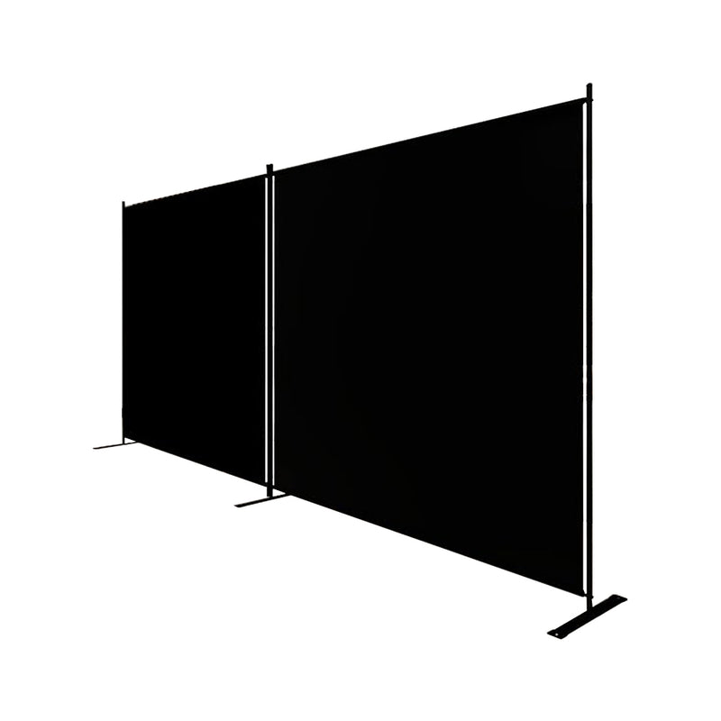 Extra Large Black Twin Panel Folding Photography Background with Stands Angled at 45 Degree facing left