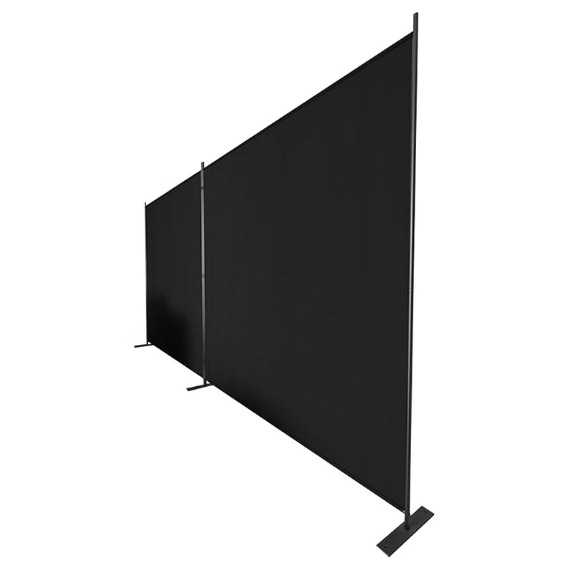 Extra Large Black Twin Panel Folding Photography Background with Stands Angled facing left