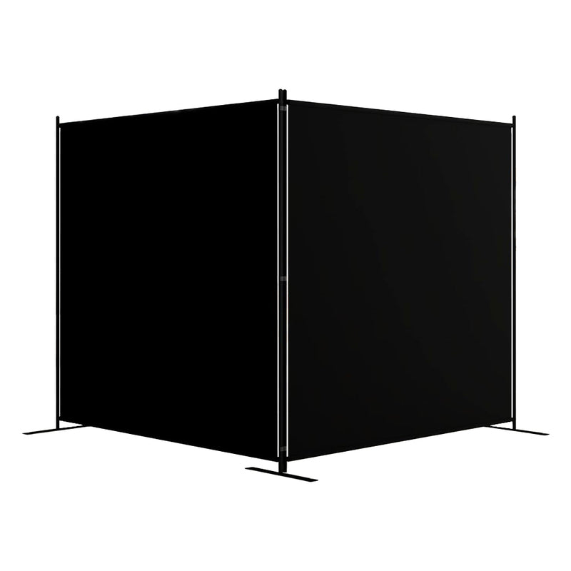 Extra Large Black Twin Panel Folding Photography Background with Stands Angled at 90 Degrees facing away