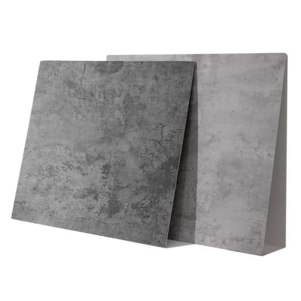 60x60cm Light/Dark Grey Concrete Effect PVC Boards Twin Kit
