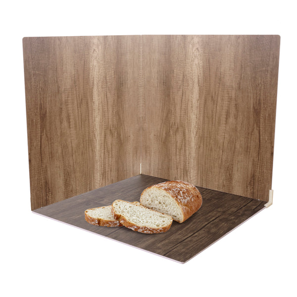 60x60cm Dark/Light Brown Wooden Effect PVC Boards Twin Kit