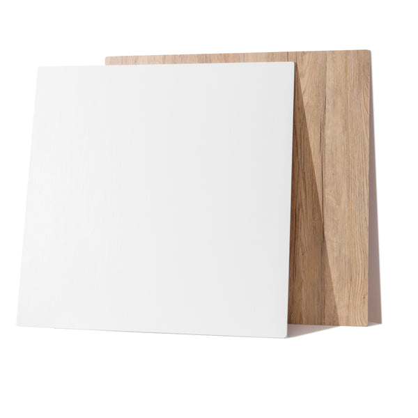 60x60cm Light Brown / White Wooden Effect PVC Boards Twin Kit