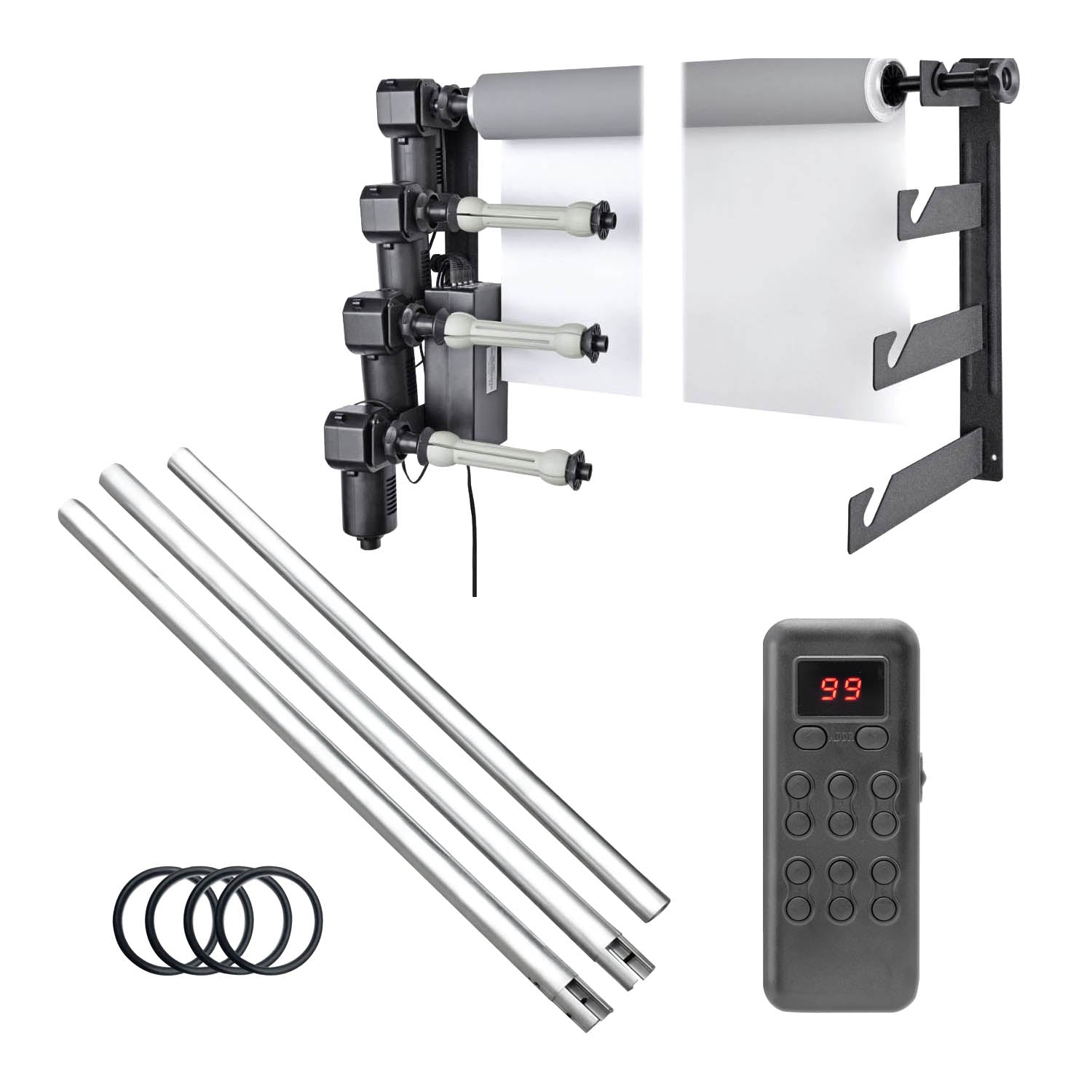 PiXAPRO Quad Motorised Background Expansion Drive Set with Metal Crossbars