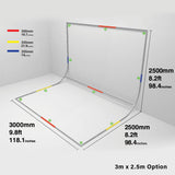 EasiFrame Curved Self-Supporting Portable Studio Infinity-Cove Cyclorama Background Kit V2 for Video and Photography - Black