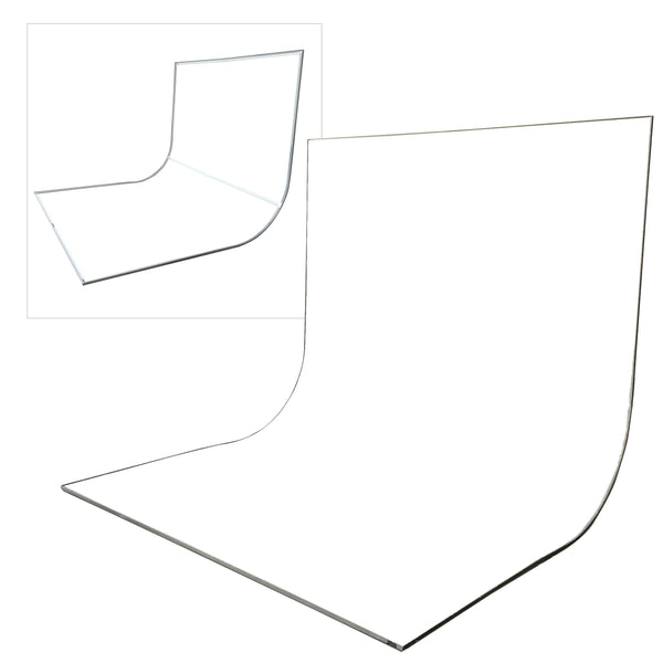 EasiFrame Curved Self-Supporting Portable Studio Infinity-Cove Cyclorama Background Kit for Video and Photography - White