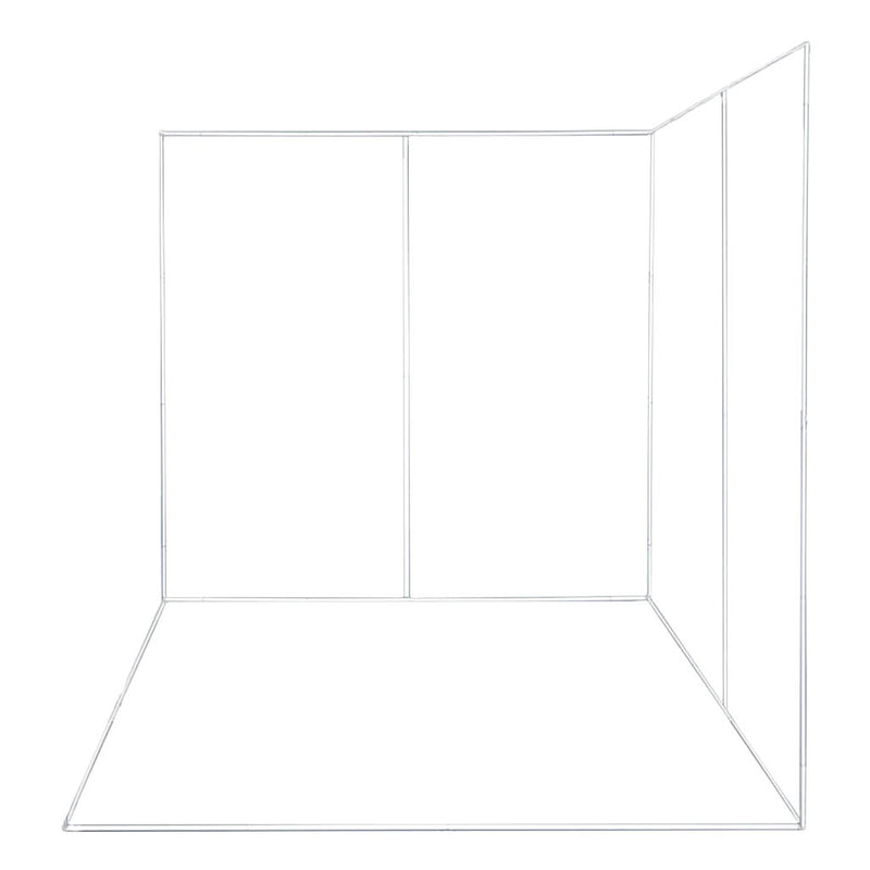 2.4m x 2.4m x 2.4m Corner Photo-Booth - White (Made To Order)