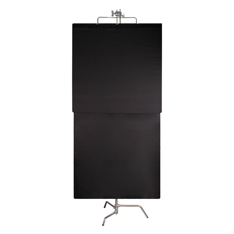 PiXAPRO 120x120cm Floppy Flag Panel mounted to a C-Stand