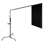 PiXAPRO 120x120cm Floppy Flag Panel mounted to a C-stand