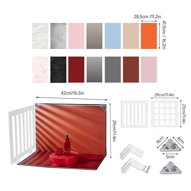PiXAPRO 42x29cm Simple Table-Top Photography Backdrop Set N10
