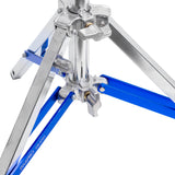 Close Up of PiXAPRO 322cm Stainless-Steel Dual-Riser combo Stand with Levelling Leg's Centre column and leg assembly
