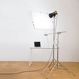 PiXAPRO 2.8m Stainless Steel Light Stand being used in the studio