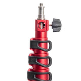 A close up of the PiXAPRO RapidStand 225 Light stand's 5/8" spigot with 3/8"-16 thread