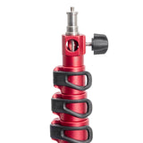 A close up of the PiXAPRO RapidStand 225 Light stand's 5/8" spigot with 1/4"-20 thread