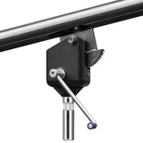 Close-up of one of the 216-370cm Heavy-Duty Geared Junior Boom Crane Arm's geared crank handle controls.