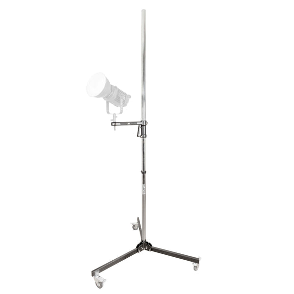220cm Wheeled Column Light Stand with Adjustable Grip Handle Support