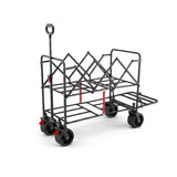 PiXAPRO Foldable Trolley Cart frame with four wheels, a top handle, and a front cargo rack, shown on a clean white background.