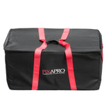The Pixapro 80x40x40cm studio lighting equipment bag with red handles and red side straps, featuring the 'Pixapro' logo on the front, set against a plain white background.
