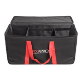 The Pixapro 80x40x40cm studio lighting equipment bag with red handles and red side straps, featuring the 'Pixapro' logo on the front, set against a plain white background, with the top flap open.