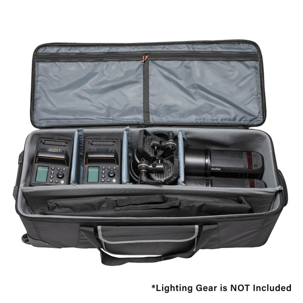 CB06 Professional Studio Lighting Roller Case (Dimensions 104.1 X 41.3 X 30.5 Cm) - SL100Bi Twin LED Softbox Lighting Kit By PixaPro/Godox
