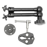 PIXAPRO 10-Inch Articulating Magic Arm with Crab Claw Clamp and Wall mount Box Content