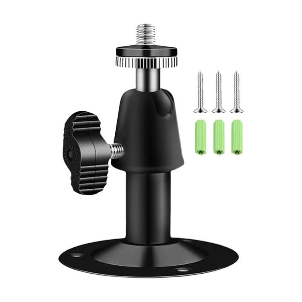 Metal Ceiling/Wall Mount Security Camera Bracket with 360° Rotation  and 1/4"-20 Tripod Thread