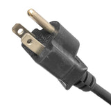 Black Three-Pin Type-B electrical plug on a white background