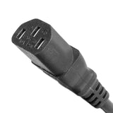 Black IEC320 power Connector on a white background