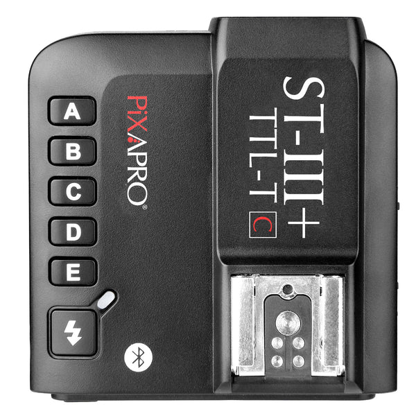 PiXAPRO Pro ST-III Plus 2.4GHz Wireless TTL Flash Trigger (X2T) - Top View