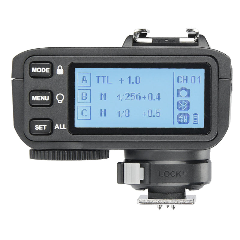 PiXAPRO Pro ST-III Plus 2.4GHz Wireless TTL Flash Trigger (X2T)  - Rear View with Screen