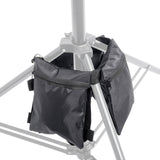 PiXAPRO Three-Way Sand Bag placed over the legs of a light stand