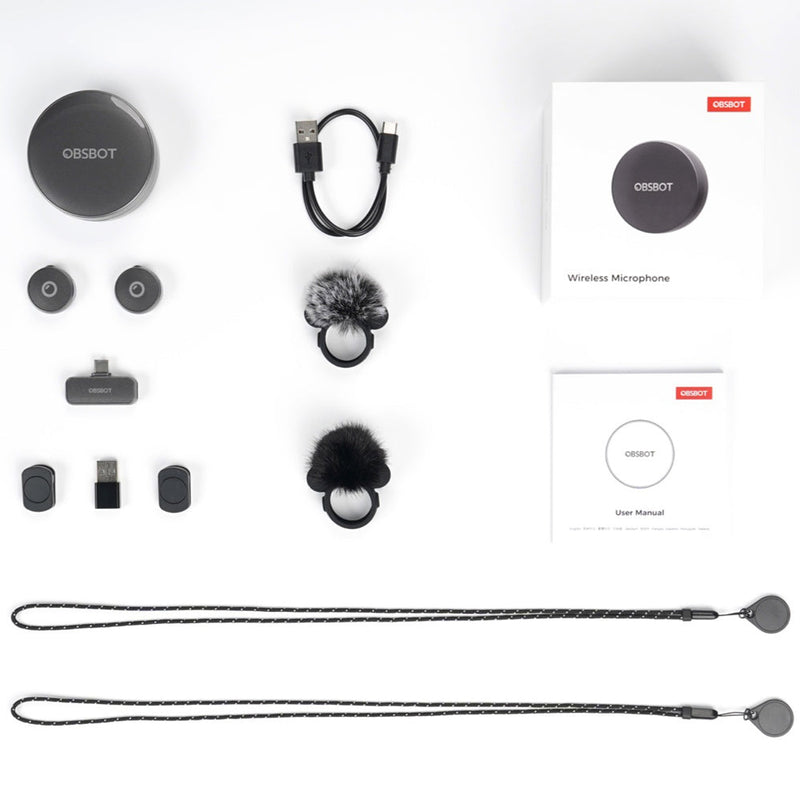OBSBOT Vox Wireless Battery Powered Microphone for Live Streaming Layout of Contents