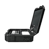 The Osee GoStream Deck Kit's Black hard-shell protective case with an open lid on a white background