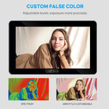 Display of a woman with adjustable false colour options on a screen, featuring the Oscea brand.