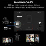 OSEE equipment with 4K60 HDMI & 3G-SDI connectivity diagram on a black background