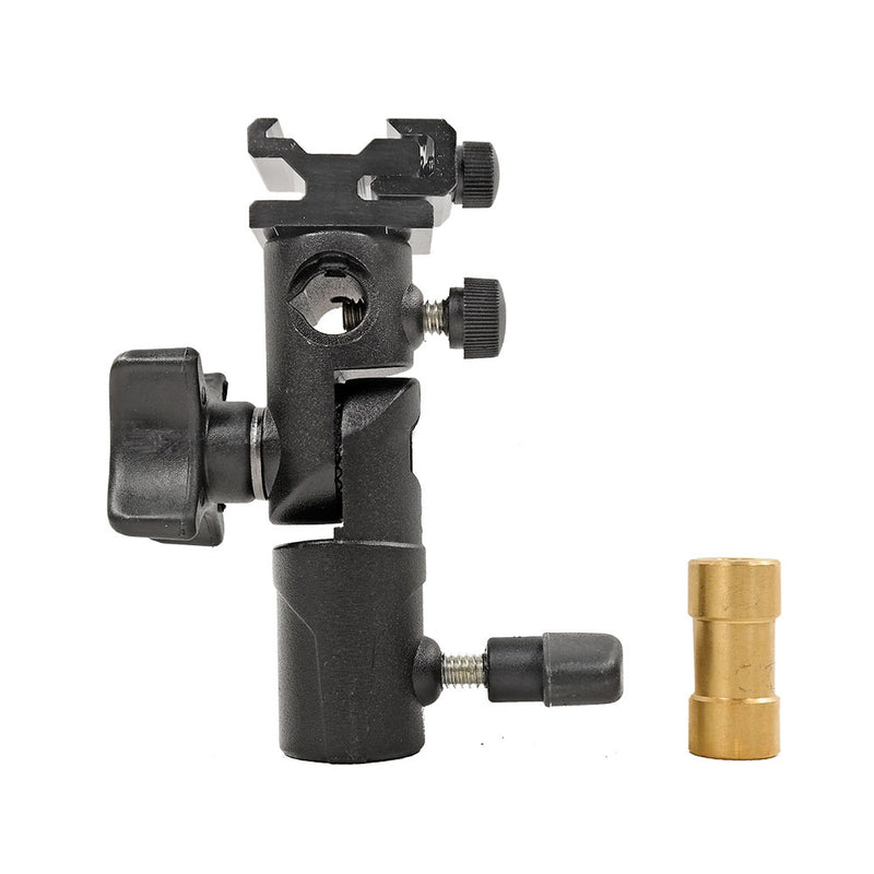 Tiltable Swivel Umbrella Adapter Bracket/ Tilthead with Hotshoe Attachment