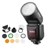 Godox V1Pro On-Camera Speedlite Flash with AK-R1 Accessory Kit for Canon