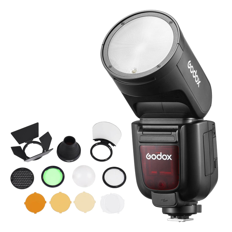 Godox V1Pro On-Camera Speedlite Flash with AK-R1 Accessory Kit for Canon